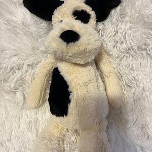 Jellycat Black and Cream Stuffed Dog